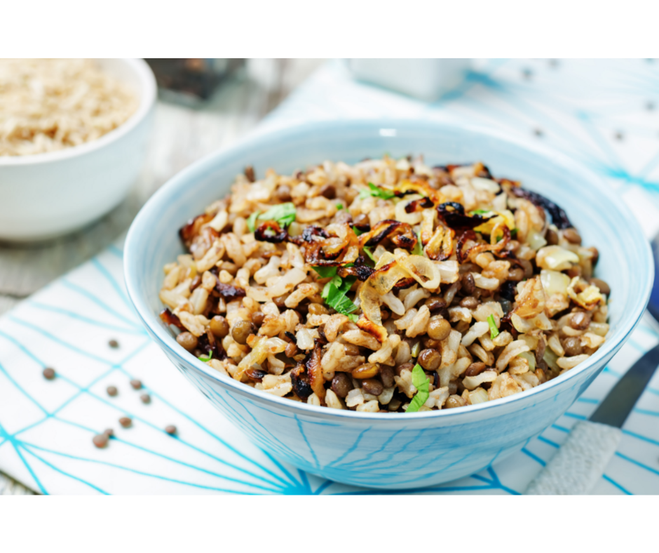 Ensalada de lentejas y arroz
