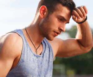 corredor fatigado por no descansar bien